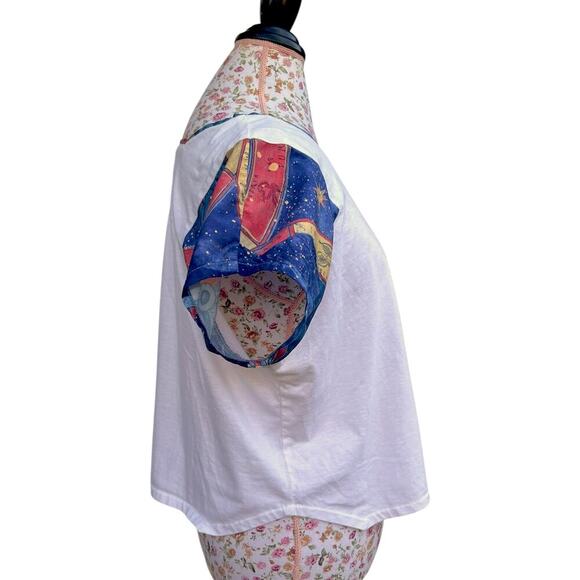 Vintage 70's Pisces T-Shirt Celestial Zodiac Astrological Boho Crop Top size XL - Picture 7 of 11